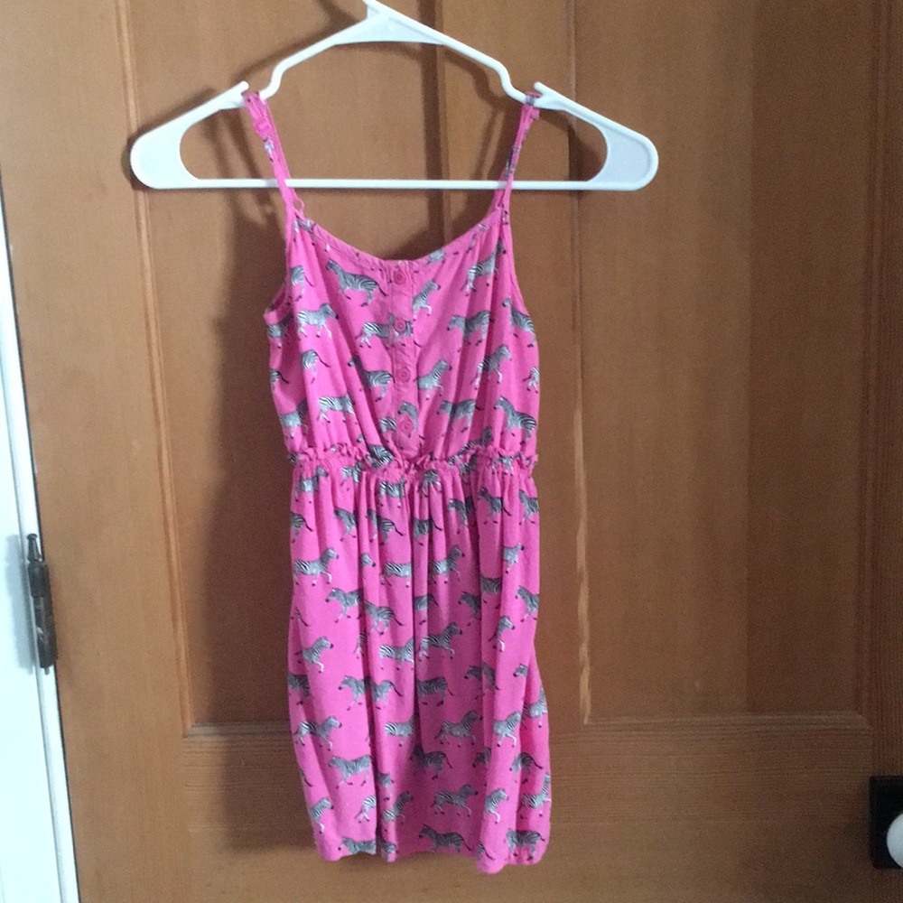 Pink with zebra print dress